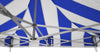 Image of 10' x 10' 50mm Speedy Pop-up Party Tent - Blue and White