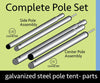 Image of 20 x 30 Weekender Party Tent Pole Set - Galvanized Steel