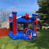 Image of Commercial Inflatable Bounce House with Blower, Stars and Stripes