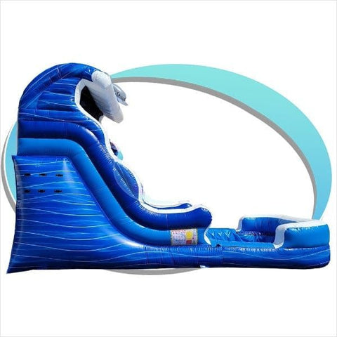 Tago's Jump Inflatable Bouncers 15'H Dolphin Slide by Tago's Jump 781880211273 WS-226D 15'H Dolphin Slide by Tago's Jump SKU#WS-226D
