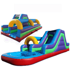 Tago's Jump Slides 11'H Multi-color Water Slide by Tago's Jump 781880292685 WS-136 11'H Multi-color Water Slide by Tago's Jump SKU# WS-136
