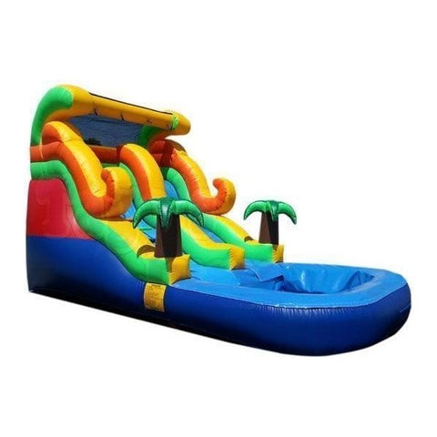 Tago's Jump Slides 12'H Blue Single Line Water Slide by Tago's Jump 781880249221 WS-183 12'H Blue Single Line Water Slide by Tago's Jump SKU# WS-183