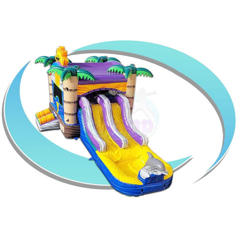 Tago's Jump Slides 13X13 Tropical Double Slide by Tago's Jump 781880257325 cws-234 13X13 Tropical Double Slide by Tago's Jump SKU# cws-234