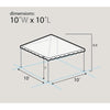 Image of Tent and Table Tents 10' x 10' Blue PVC Weekender West Coast Frame Party Tent by Tent and Table 754972302661 BT-FE11BW 10 x 10' Blue PVC Weekender West Coast Frame Party Tent Tent and Table