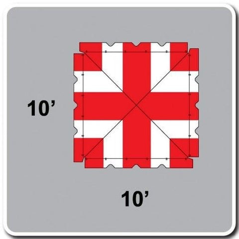 Tent and Table Tents 10' x 10' Red & White West Coast Frame Party Tent by Tent and Table