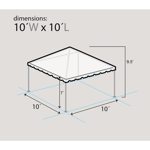 Tent and Table Tents 10' x 10' Red & White West Coast Frame Party Tent by Tent and Table