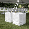 Image of Commercial concrete tent ballast cover installed at wedding event