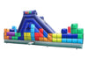 Image of Tetris' 30' Commercial Rock Climb Slide with Blower - Inflatable Tetris Slide