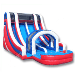 Ultimate Jumpers Waterslide 20' INFLATABLE ALL AMERICAN DOUBLE LANE SPLASH WATER SLIDE by Ultimate Jumpers W092 20' INFLATABLE ALL AMERICAN DOUBLE LANE SPLASH WATER SLIDE SKU# W092