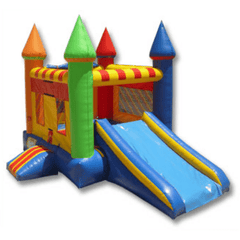 Ultimate Jumpers WET N DRY COMBOS 13' 2 IN 1 MINI MULTICOLOR CASTLE COMBO by Ultimate Jumpers C071 13' 2 IN 1 MINI MULTICOLOR CASTLE COMBO by Ultimate Jumpers SKU: C071