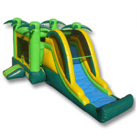Ultimate Jumpers WET N DRY COMBOS 13' 3 IN 1 TROPICAL JUMPER SLIDE COMBO by Ultimate Jumpers C070 13' 3 IN 1 TROPICAL JUMPER SLIDE COMBO by Ultimate Jumpers SKU# C070