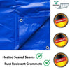 Image of 20x40 Heavy Duty Waterproof PVC Vinyl Tarp - Blue