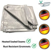 Image of 10' x 20' Heavy Duty Waterproof PVC Vinyl Tarp - Gray