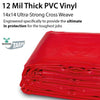 Image of 15' x 15' Heavy Duty Waterproof PVC Vinyl Tarp - Red