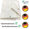 Image of 20' x 30' Heavy Duty Waterproof PVC Vinyl Tarp - White