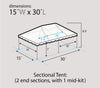Image of 15' x 30' Premium West Coast Frame Party Tent - White, 3 Piece Sectional