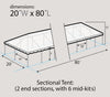 Image of 20' x 80' Premium Single Tube West Coast Frame Party Tent, Sectional