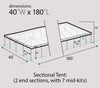 Image of 40' x 180' Premium Single Tube West Coast Frame Party Tent, Sectional