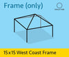 Image of 15' x 15' Replacement West Coast Tent Frame Only, Single Tube