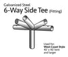 Image of 6 Way Side Tee for West Coast Frame Tent, Single Tube