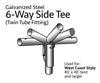 Image of 6-Way Side Tee for West Coast Frame Tents, Twin Tube
