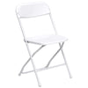 Image of White Plastic Folding Chairs