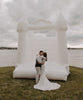 Image of White Wedding Castle Bounce House with Blower by POGO