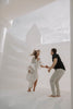 Image of White Wedding Castle Bounce House with Blower by POGO