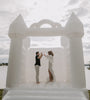 Image of White Wedding Castle Bounce House with Blower by POGO