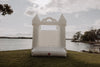Image of White Wedding Castle Bounce House with Blower by POGO