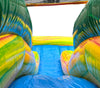 Image of Kids Green Marble Dual Lane Bounce House with Slide Combo with Blower