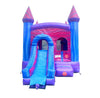 Image of Rental Lite Deluxe Pink Marble Inflatable Bounce House with Slide Combo with Blower
