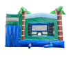 Image of Modular Tropical Blue Marble Inflatable Water Slide Bounce House Combo with Blower