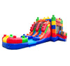 Image of Building Block, Double Water Slide Bounce House with Blower