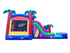 Image of Tropical Paradise, Double Water Slide Bounce House with Blower