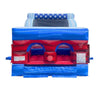 Image of 30' Red White and Blue Marble Inflatable Obstacle Course with Blower