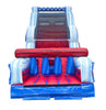 Image of MEGA Red, White, Blue 3-Piece Inflatable Obstacle Course Trio, with Blower