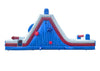 Image of 40' Red White and Blue Marble Inflatable Rock Climb Slide with Blower