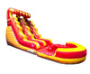 Image of 15' Rental Lite Fire Marble Tropical Inflatable Water Slide with Blower
