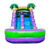 Image of 12' Rental Lite Purple Marble Tropical Inflatable Water Slide with Blower