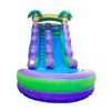 Image of 15' Rental Lite Purple Marble Tropical Inflatable Water Slide with Blower and Pool