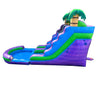 Image of 15' Rental Lite Purple Marble Tropical Inflatable Water Slide with Blower and Pool