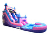 Image of 15' Rental Lite Pink Unicorn Inflatable Water Slide with Blower and Pool