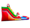 Image of 15' Rental Lite Rainbow Cloud Inflatable Water Slide with Blower and Pool