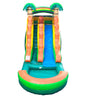 Image of 15' Rental Lite Tropical Inflatable Water Slide with Blower and Pool