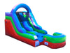 Image of Save on 12' Retro Rainbow Inflatable Water Slide with Blower