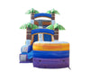 Image of 15' Tropical Purple Marble Inflatable Water Slide with Blower