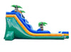 Image of 18' Tropical Green Marble Inflatable Water Slide with Blower