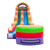 Image of 18' Tall Rainbow Wet/Dry Inflatable Slide with Blower