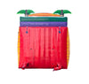 Image of 18' Tall Yellow Tropical Marble Double Bay Wet/Dry Inflatable Slide with Blower